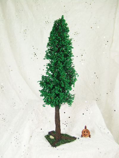 1" scale Tree made from cold porcelain and mixed media - 8" Tall